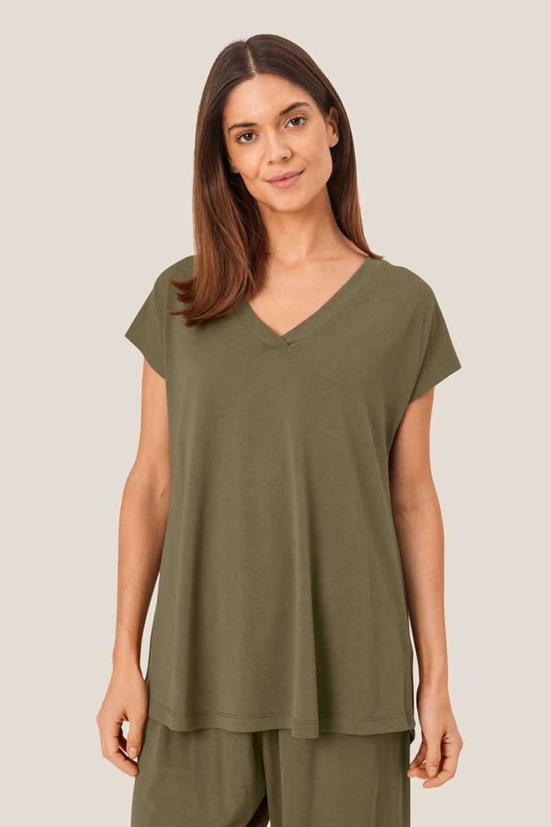 MaEFA Topp i viskosjersey, D. Lichen Green