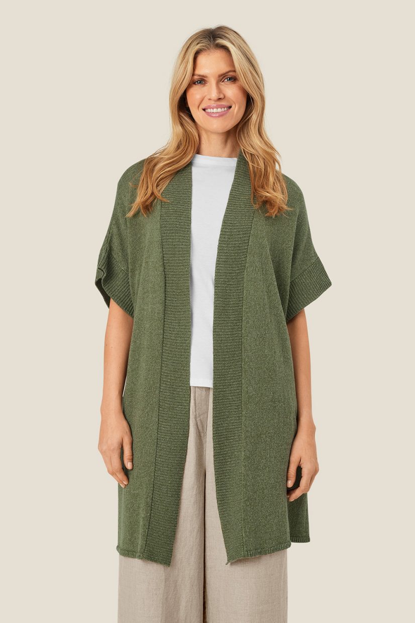 MaLARA Kofta viskos/lin/bomull, D. Lichen Green