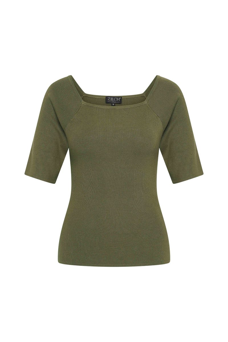 Topp i ribbstickad bambu, Army