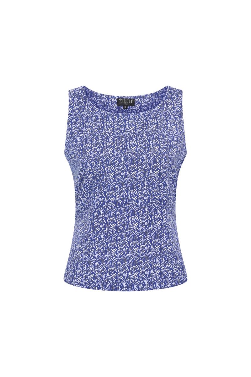 Topp i stretchig viskos, Drizzle Royal Blue