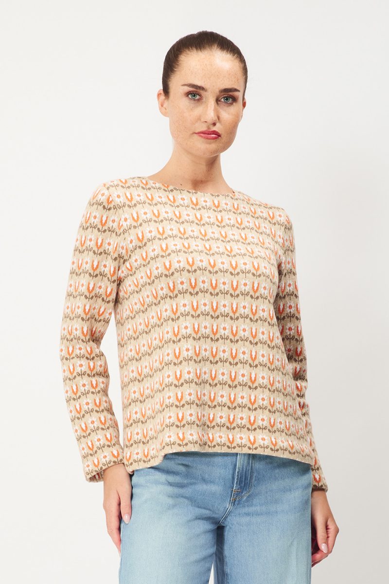 TULIPE Tröja i bomull, Beige