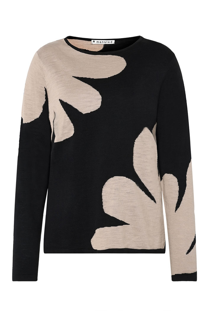 LEANA Tröja i bomull, Black