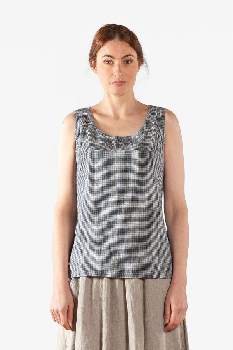 LABBE Topp i hampa/tencel, Check