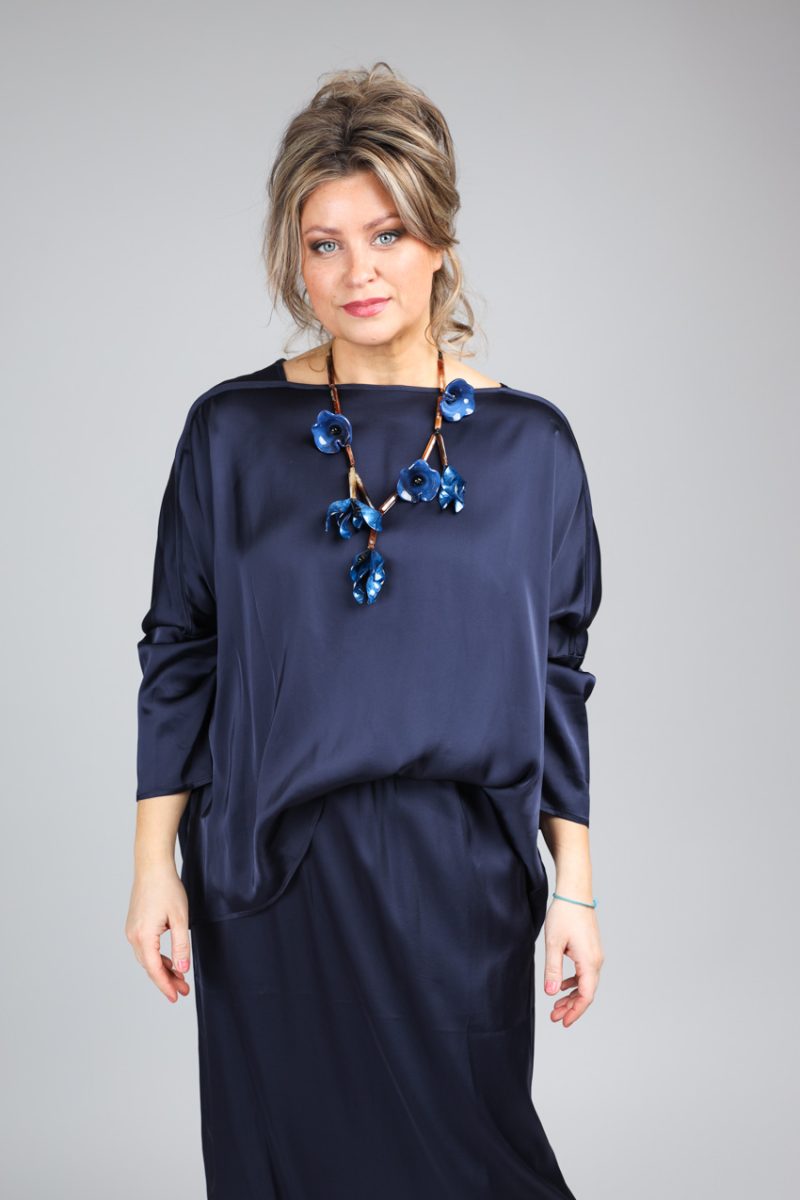 GRACE-3 Topp i siden/viskos, Navy