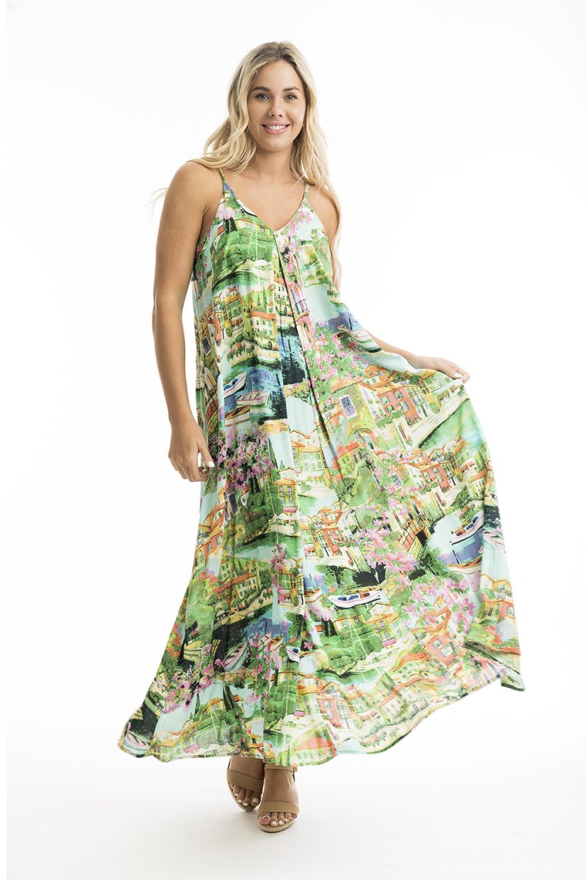 BELLAGIO Klänning i rayon, Print