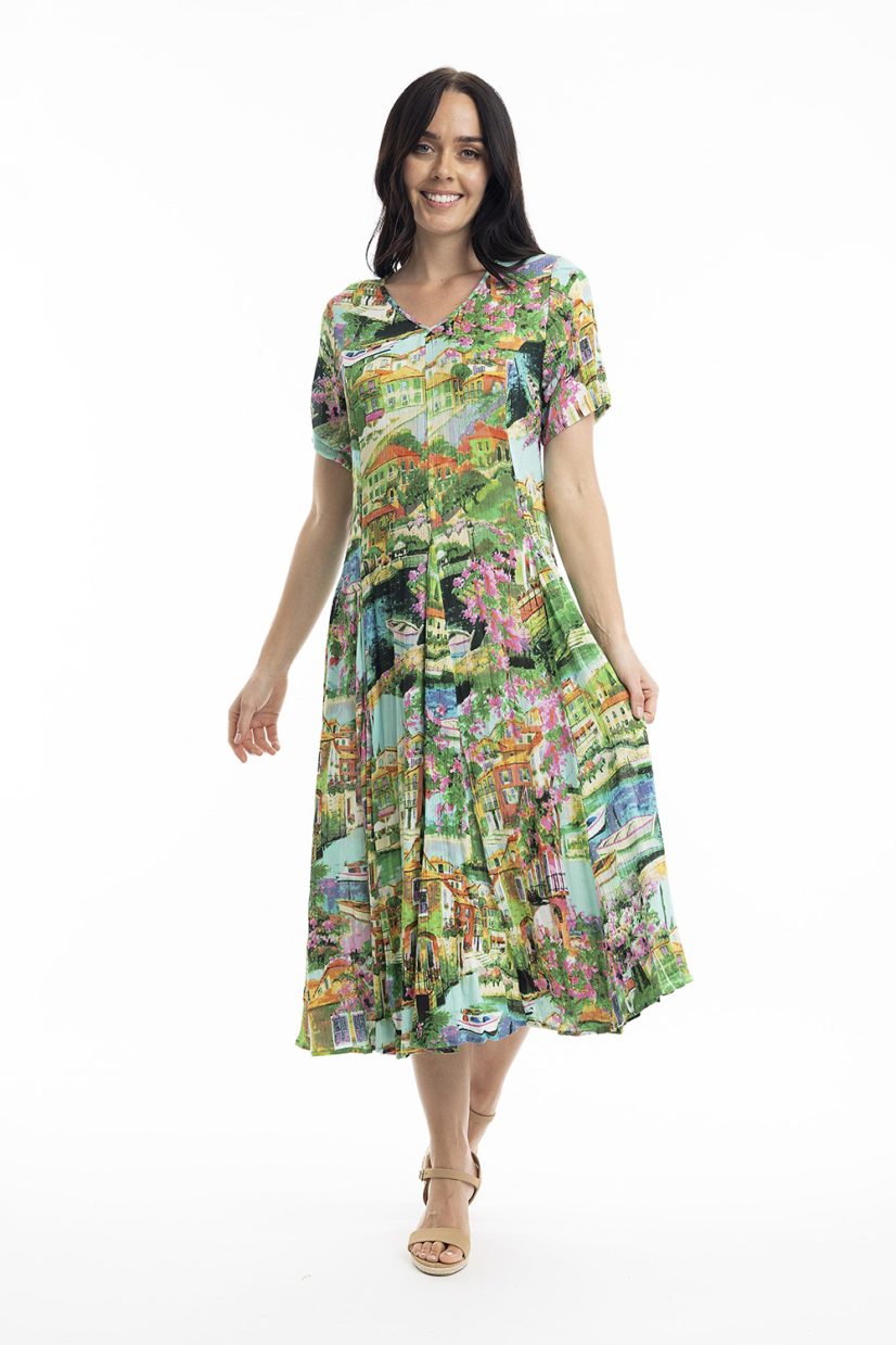BELLAGIO Klänning i rayon, Print