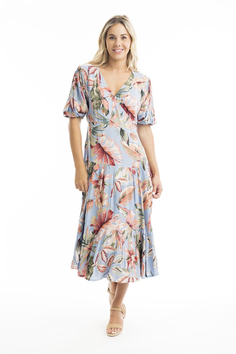 LUZON Klänning i rayon, Print