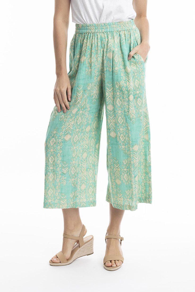 HANALEI Byxor i bomull/rayon/lin, Print