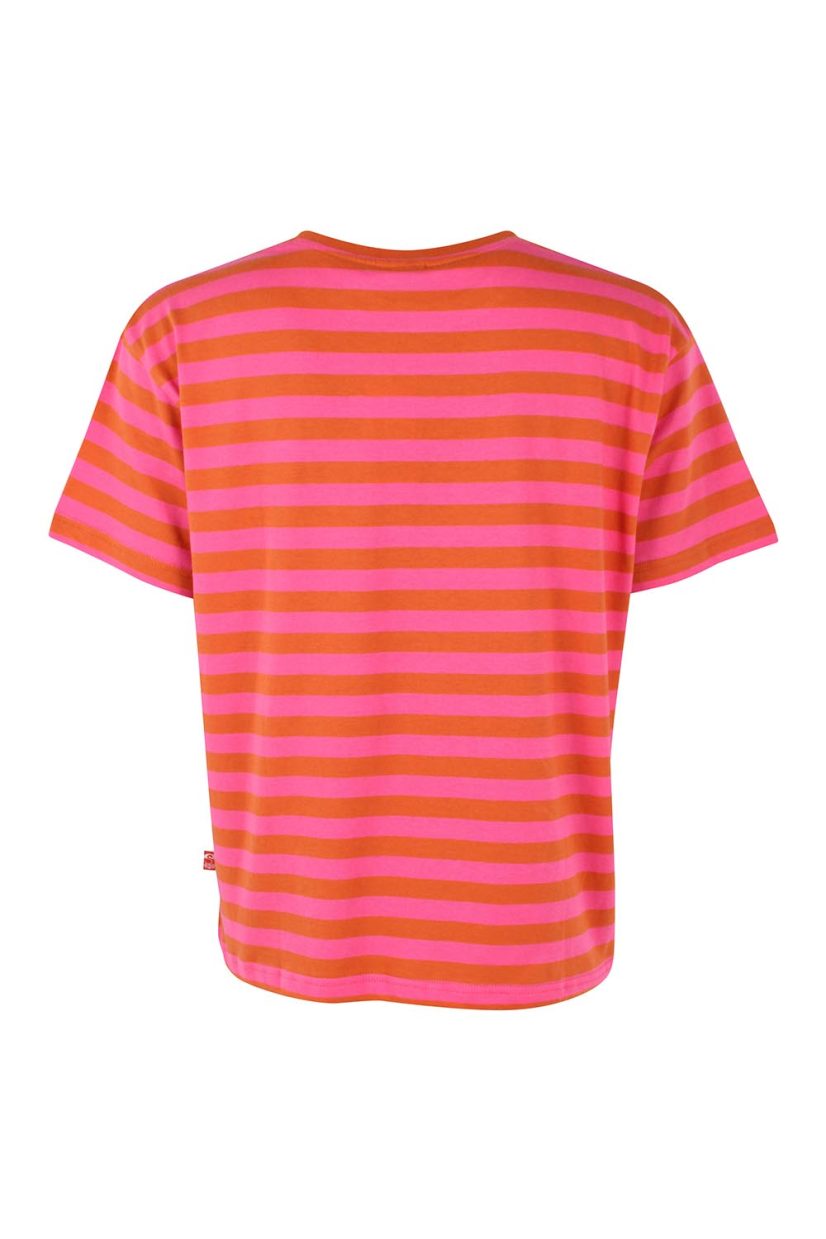 DANEBASIC T-Shirt i bomull, Light Rust/Bright Pink