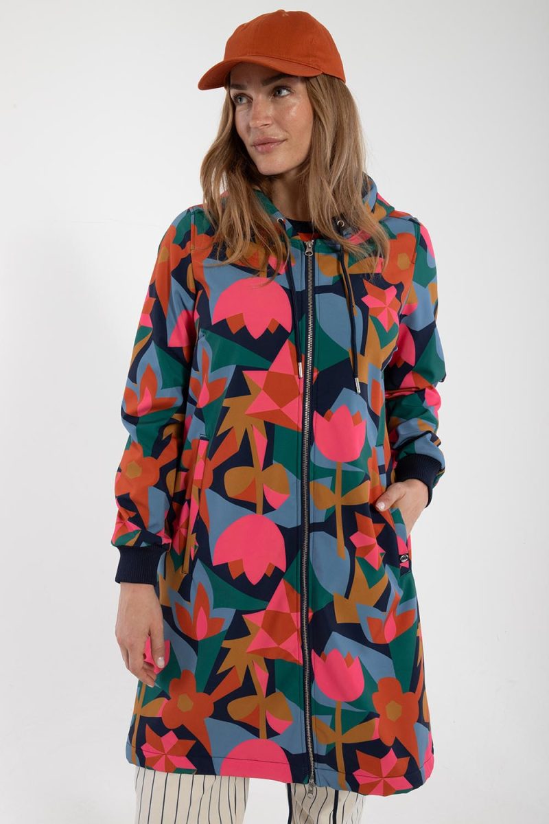 DANEKARLA Softshelljacka i vind-och vattenavvisande material,  Dk Navy Geofleur
