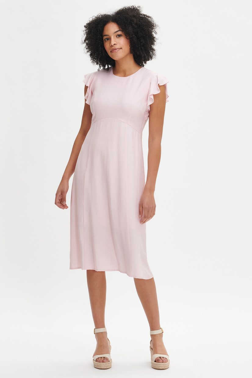 ANTONIA Klänning i viskos, Pink