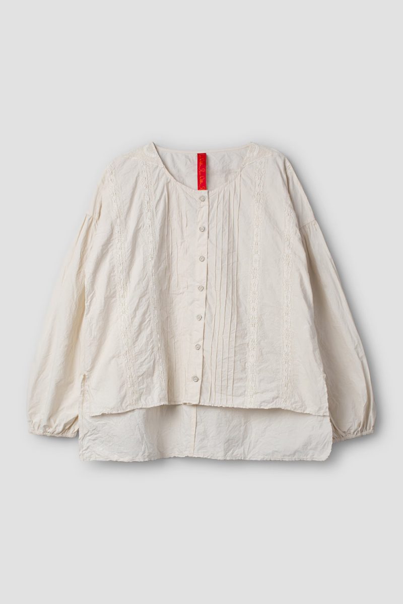 ODETTE Blus i bomull, Bone
