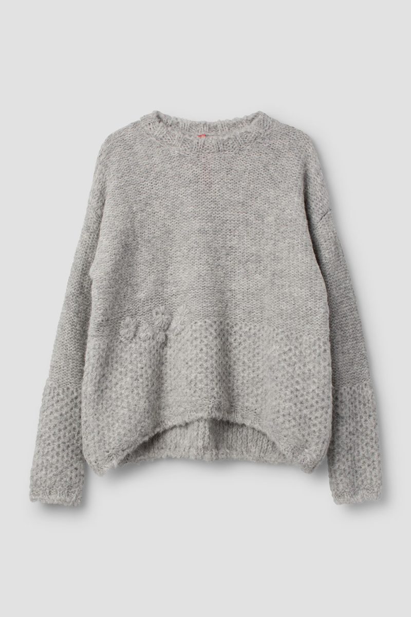 LOLA Tröja i mjuk alpacka, Light grey