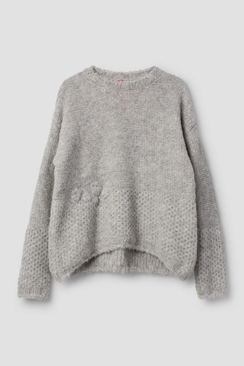 LOLA Tröja i mjuk alpacka, Light grey