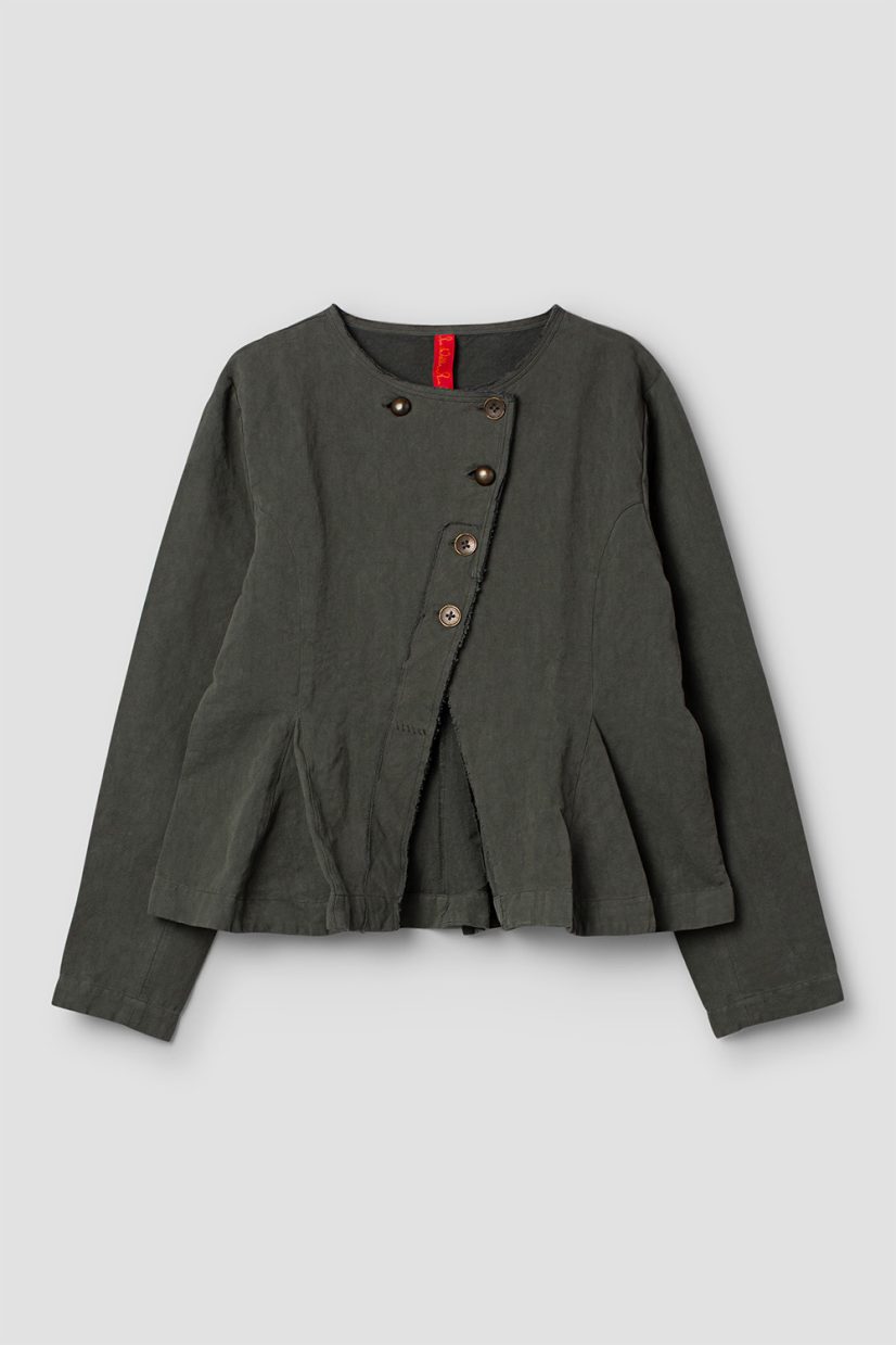 UNDIS Jacka i lin/bomull, Forest green