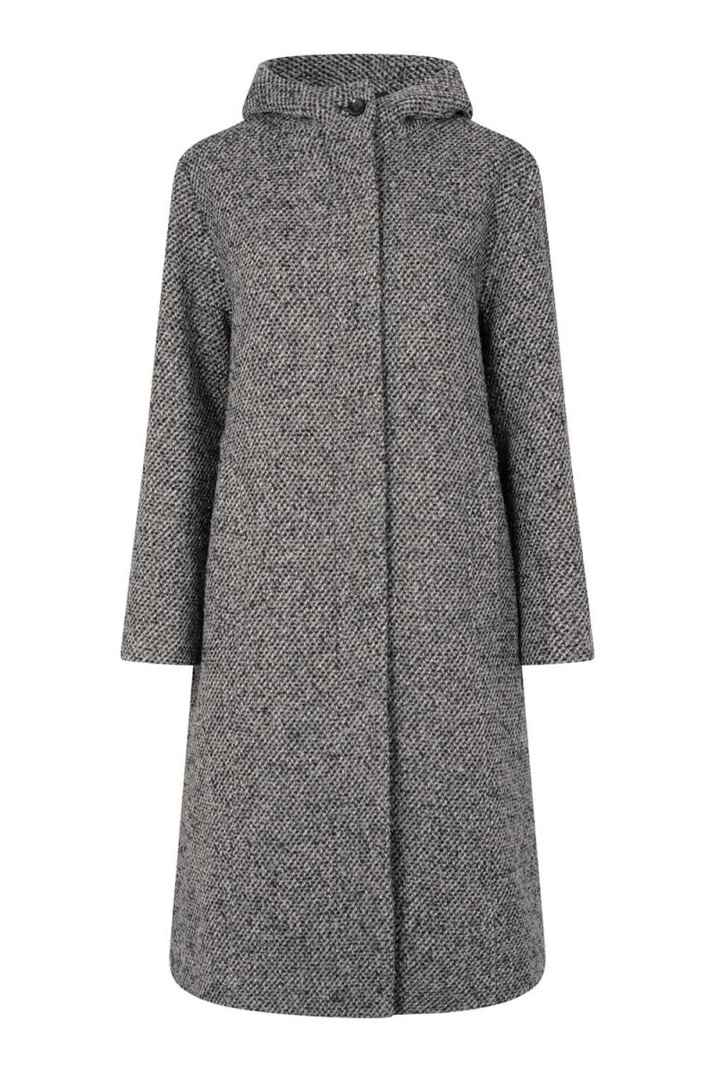 MaTORITUS Vadderad ullkappa i twill, Black