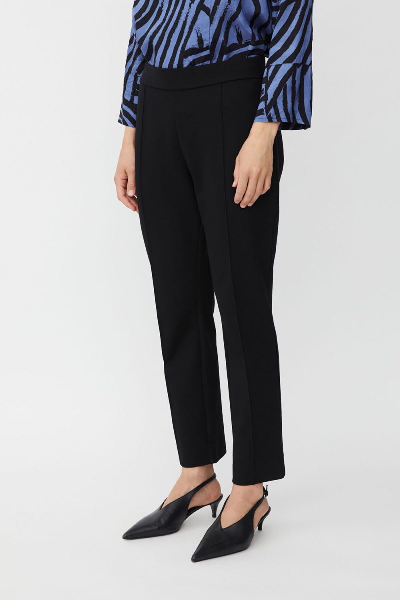 MaPOLYANNA Byxor i viskosjersey, Black