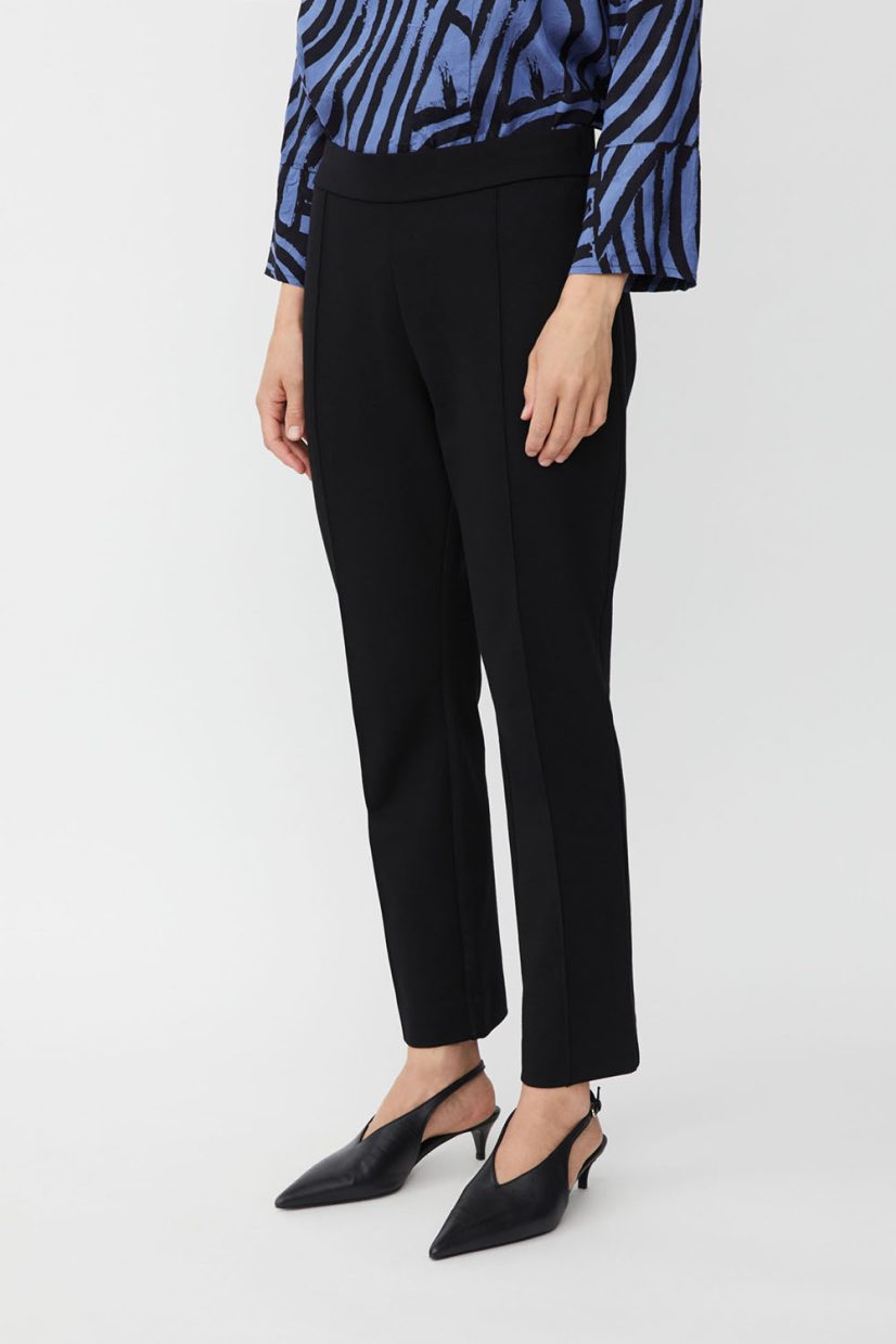 MaPOLYANNA Byxor i viskosjersey, Black