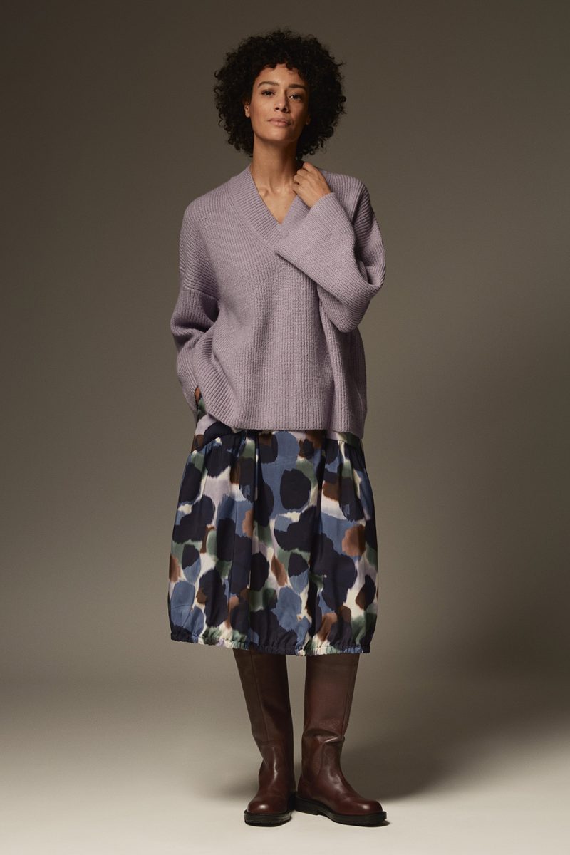 MaSUCELA Kjol i viskos, Navy Blazer