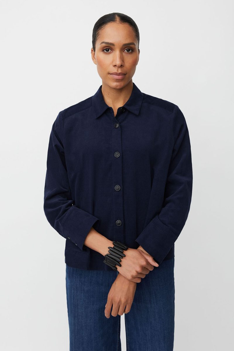 MaIOWA Jacka i bomullsmanschester, Navy Blazer