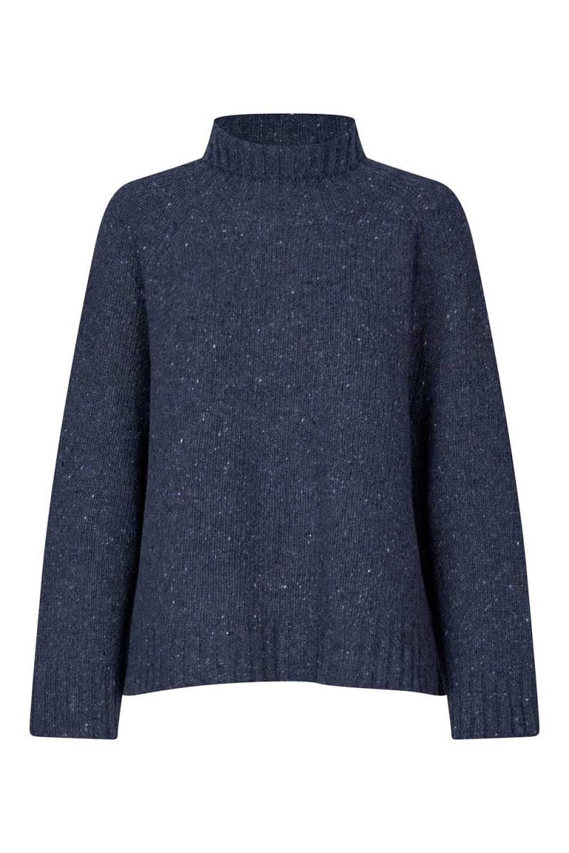 MaFENORIA Polotröja i ull/alpacka, Navy Blazer