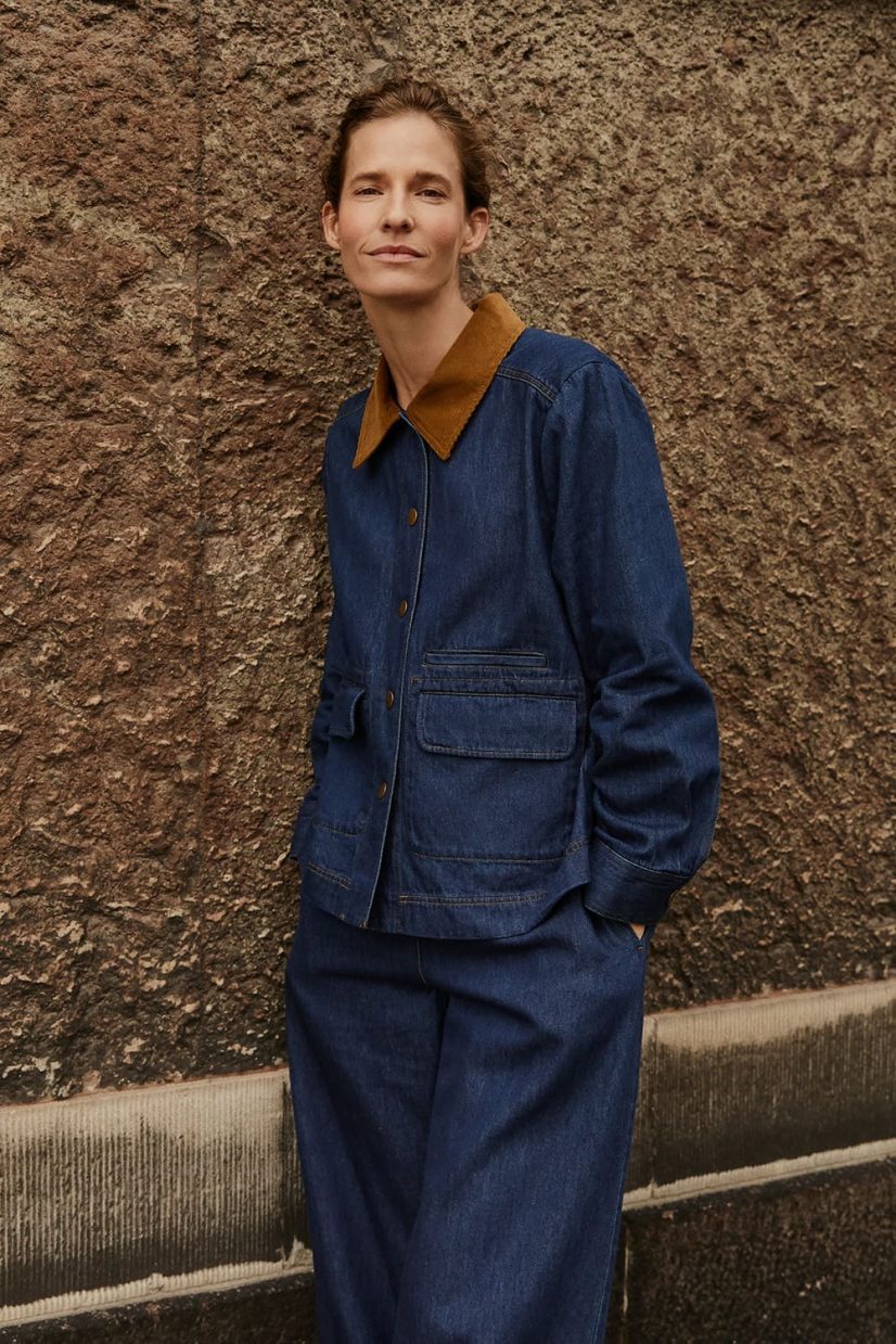 MaJULEMI Jacka i bomullsdenim, Dark Denim