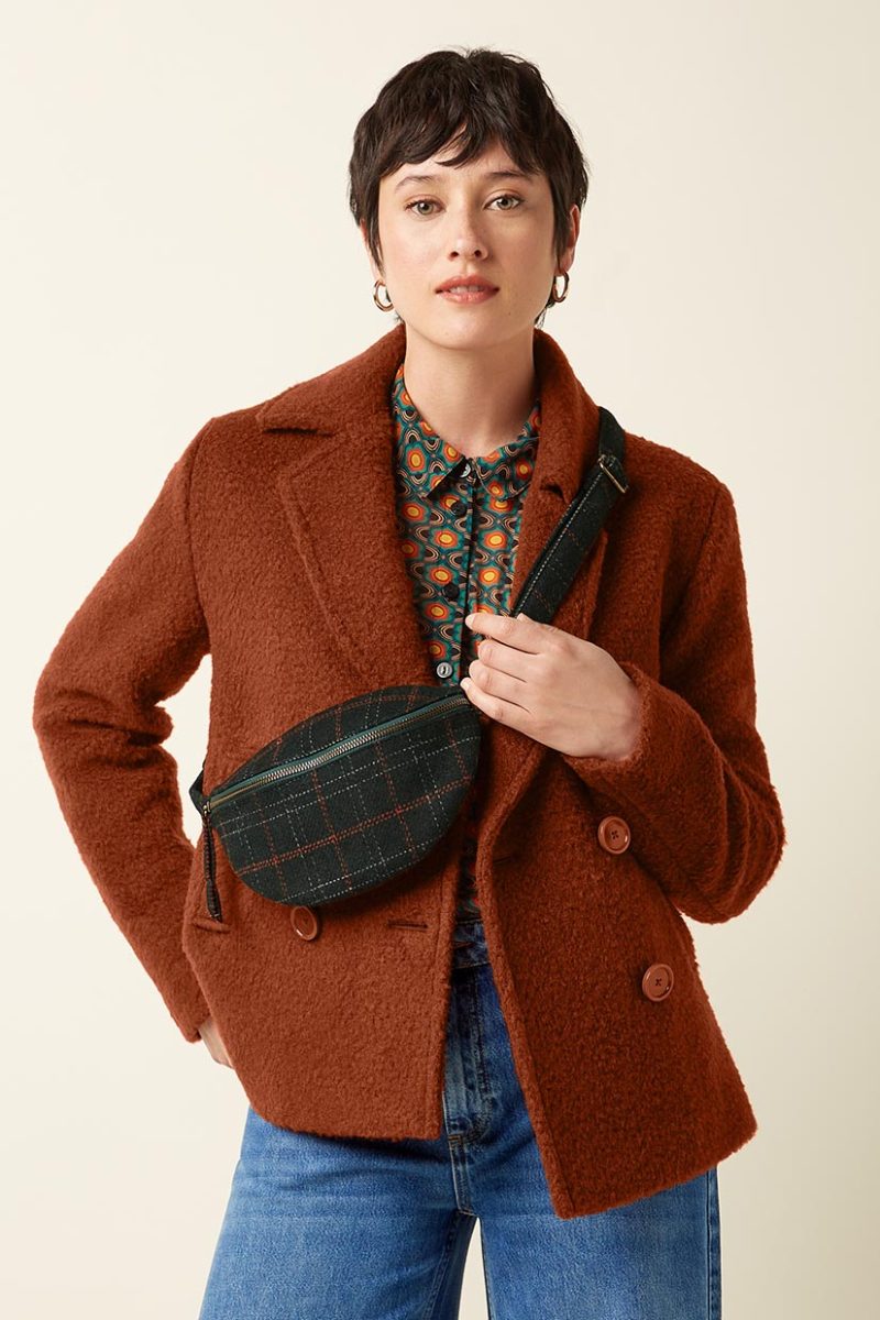 LITTLE TWEEDY Väska i ullmix, Sycamore Green