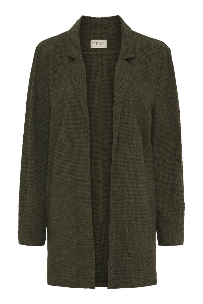 Blazer i bomull/viskos, Herb