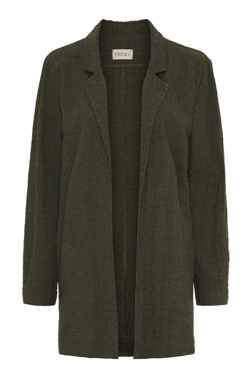 Blazer i bomull/viskos, Herb