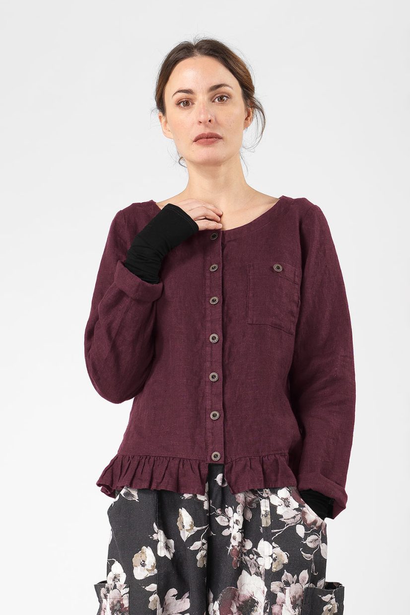 JOLLEN Blus i lin, Purple