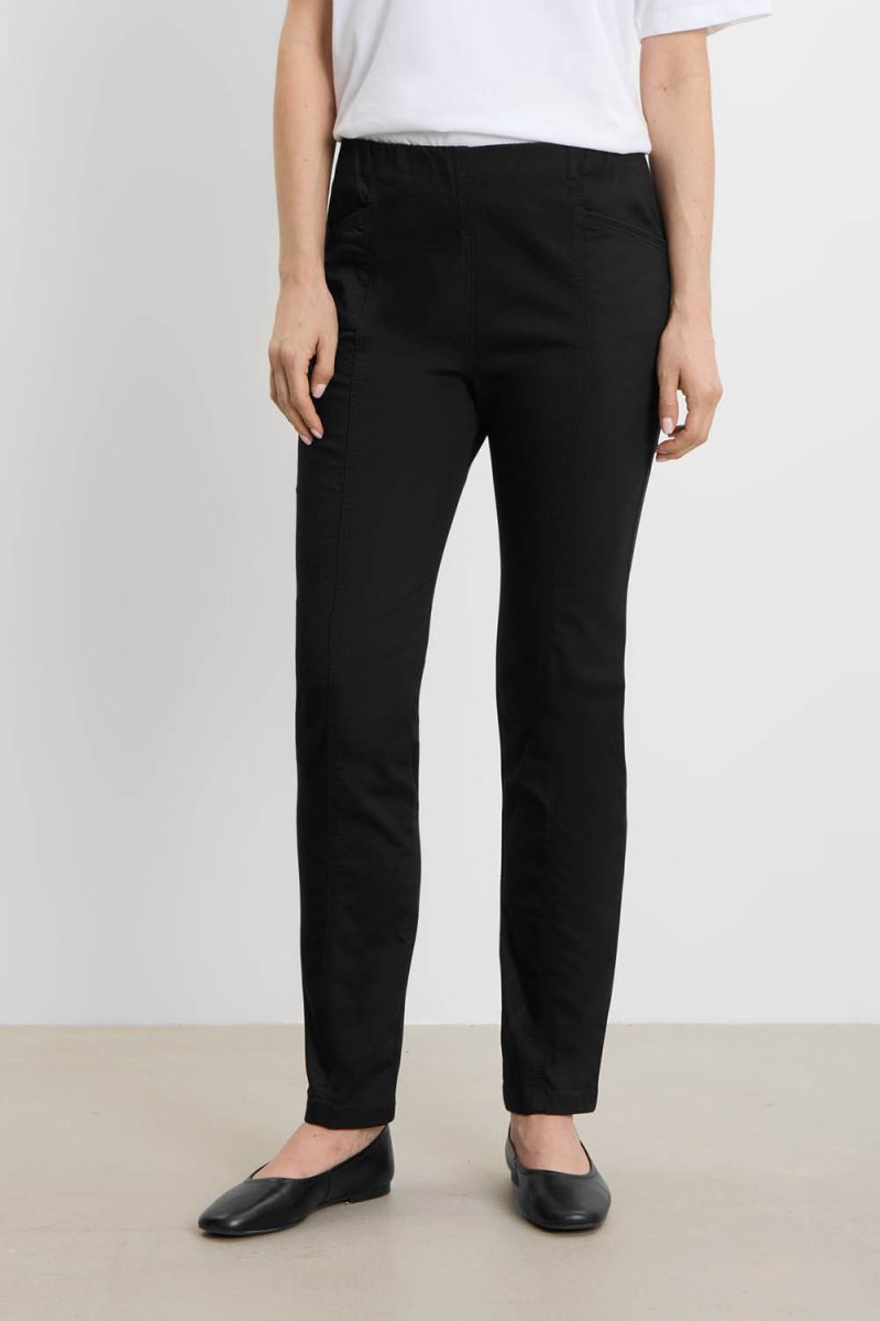 SLENDER ROUGE REGULAR SL Byxor stretchig bomullsmix, Black
