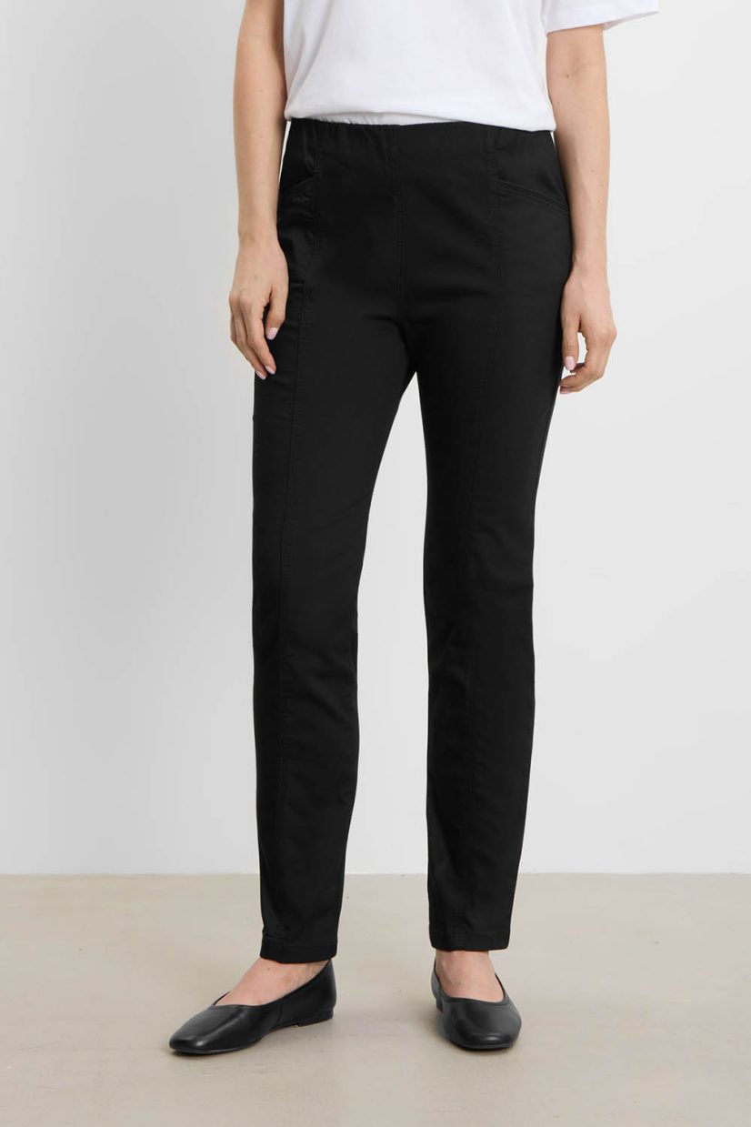 SLENDER ROUGE REGULAR SL Byxor stretchig bomullsmix, Black