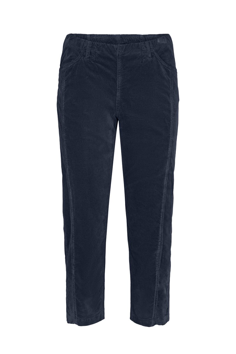 PIPER PURE REGULAR CROPPED Byxor i bomullsmanchester, Navy