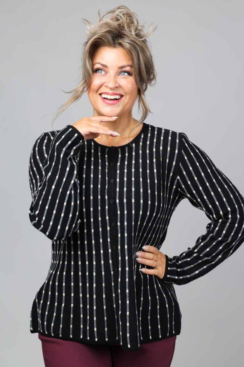 PEPPER Kofta i merinoull/bomull, Black