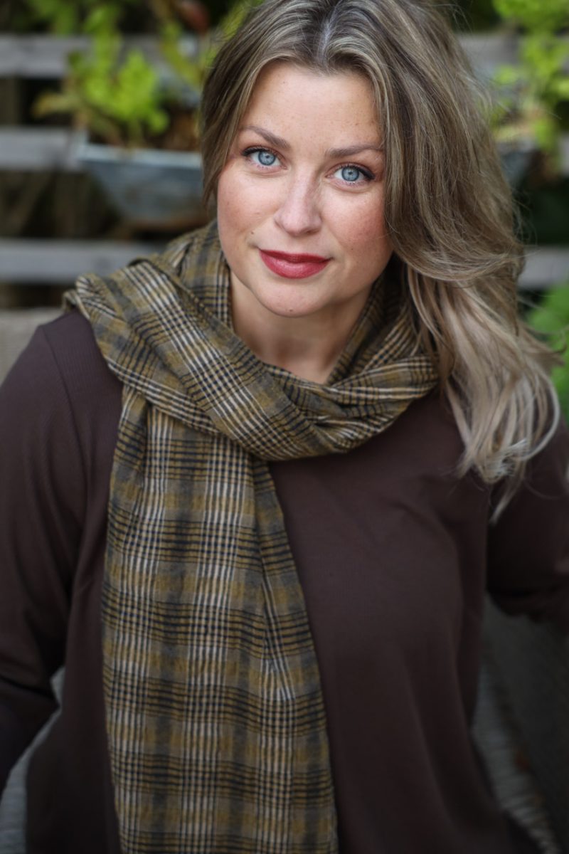 Scarf i bomull/viskos, Ochre