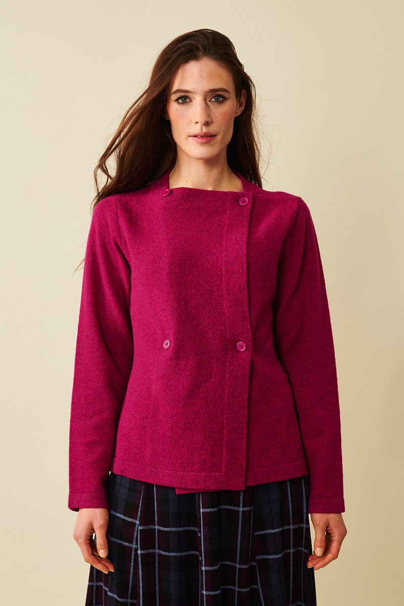 MARLIS Kofta i merinoull, Cerise
