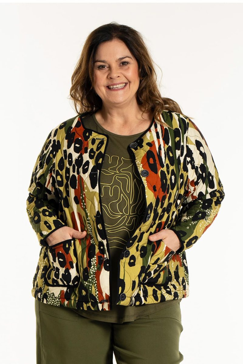 gLEAH Quiltad jacka i viskos, Multi color print