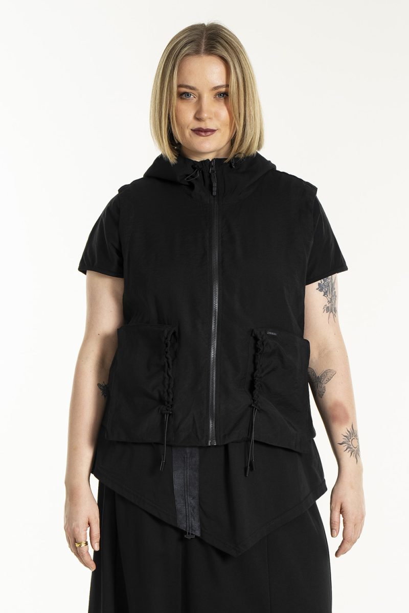 gLYDIA Väst i bomullsmix, Black