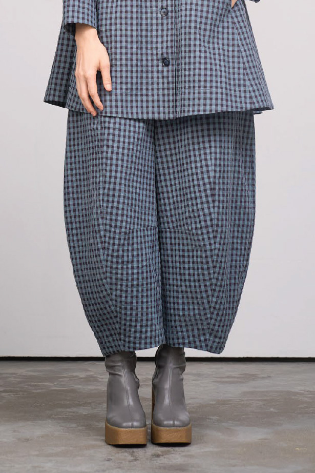 NATSUKA-1 Byxor i bomull, Grey/Blue
