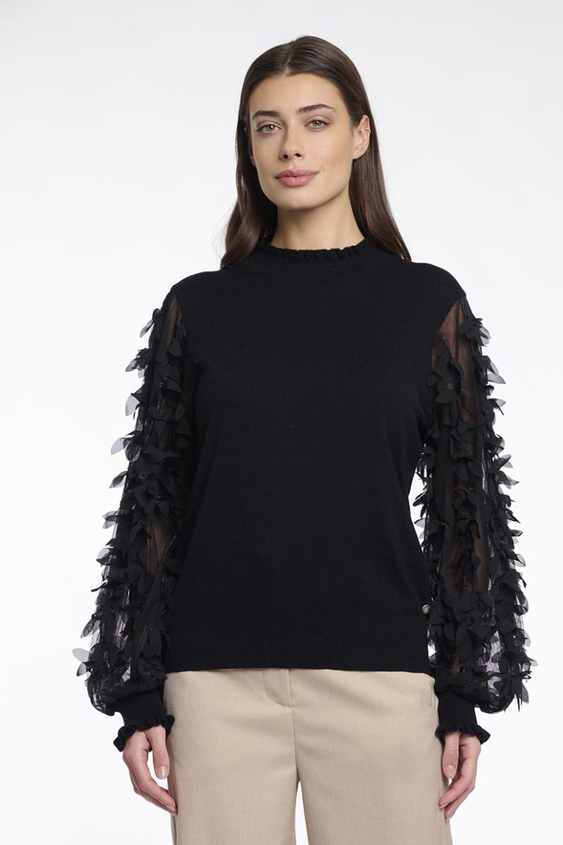 ROMI Tröja i viskosmix, Black