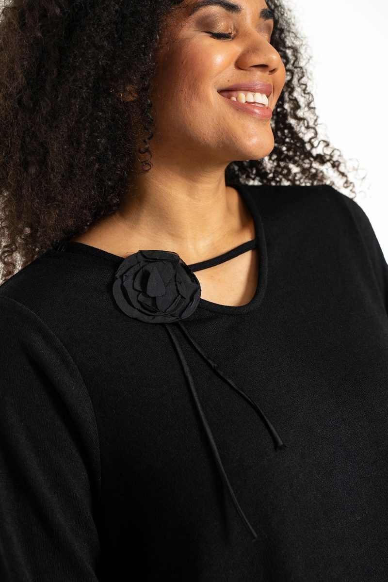 sNALIKA Topp i viskosmix, Black