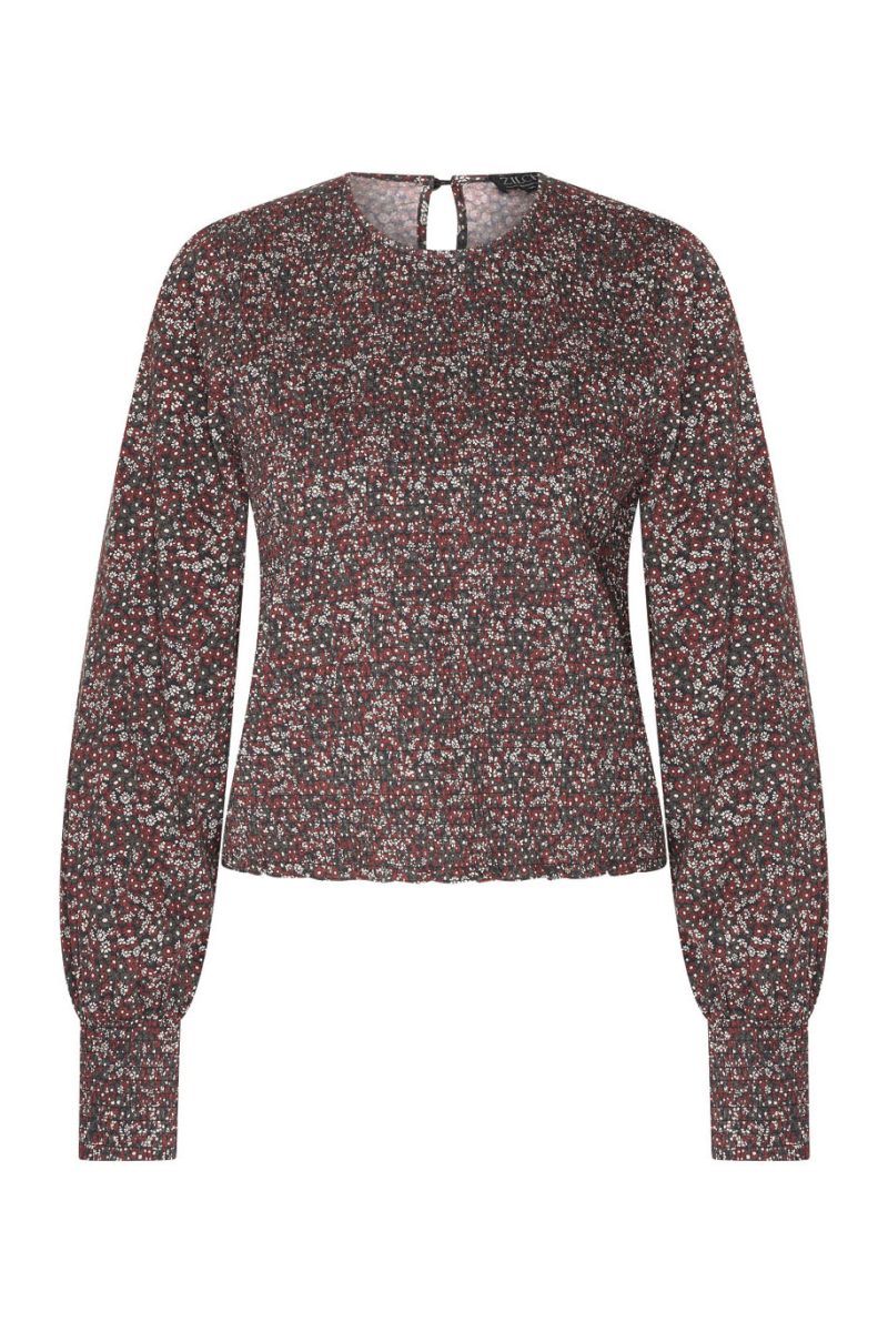 Topp i stretchig viskos, Little-Flowers-Black