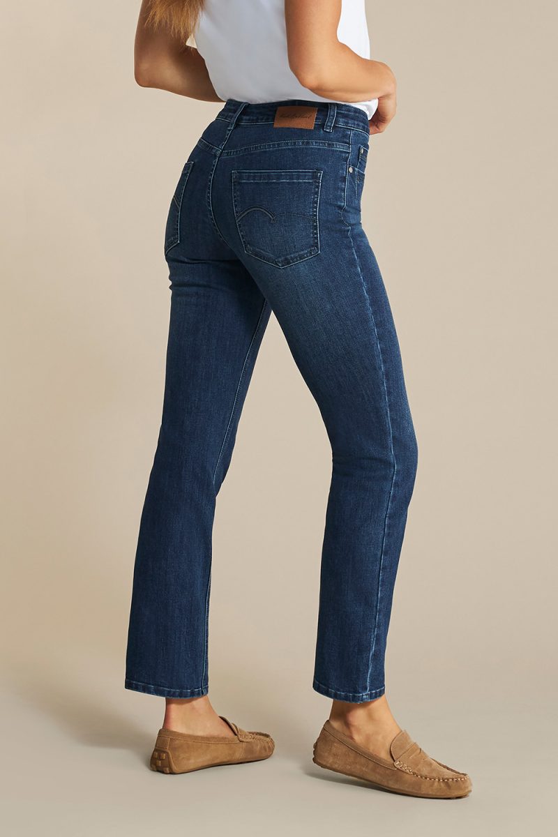 KATE Byxor i bomullsdenim, Darkstone (L30)