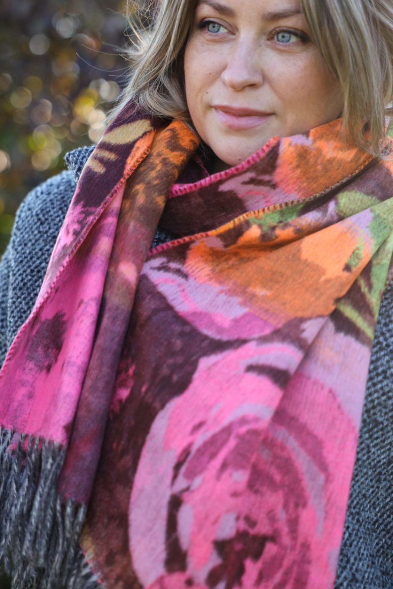 CASHMINK SCARF allergivänlig och värmande, Rose-Purple