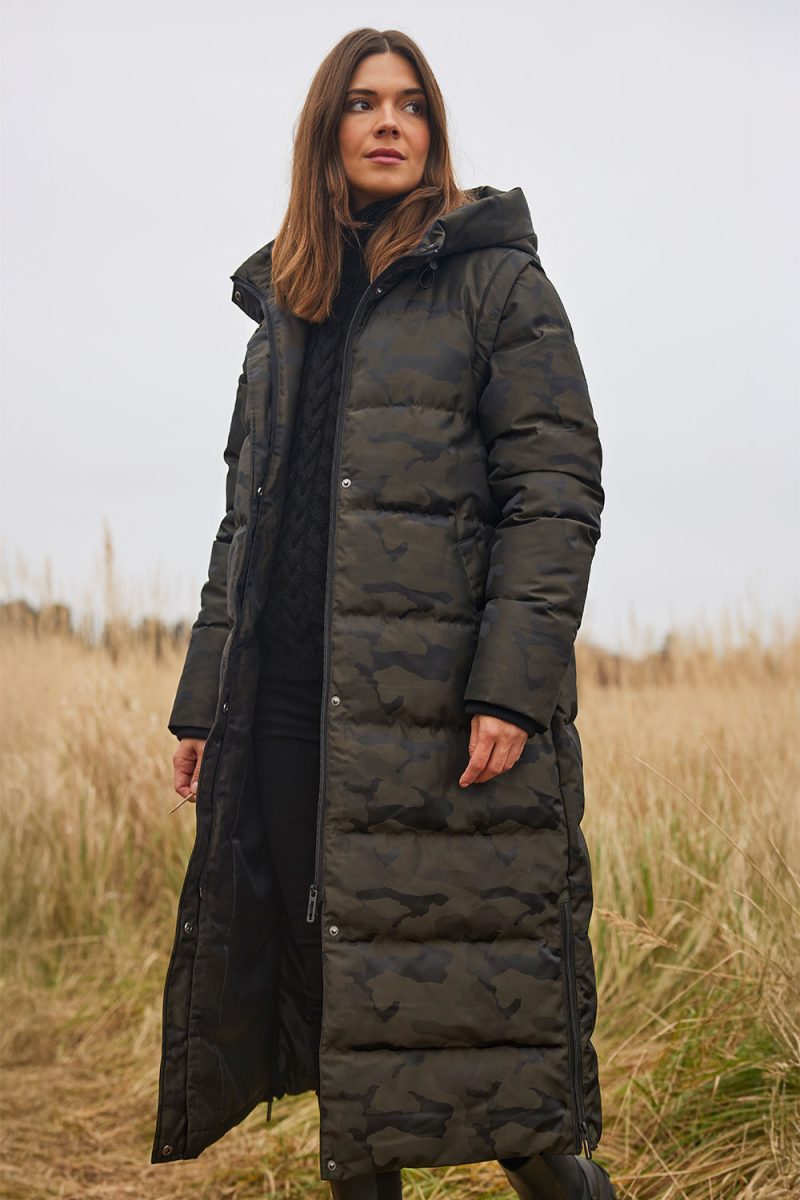 Kappa/Väst i vegandun, Dark Olive Camoflage