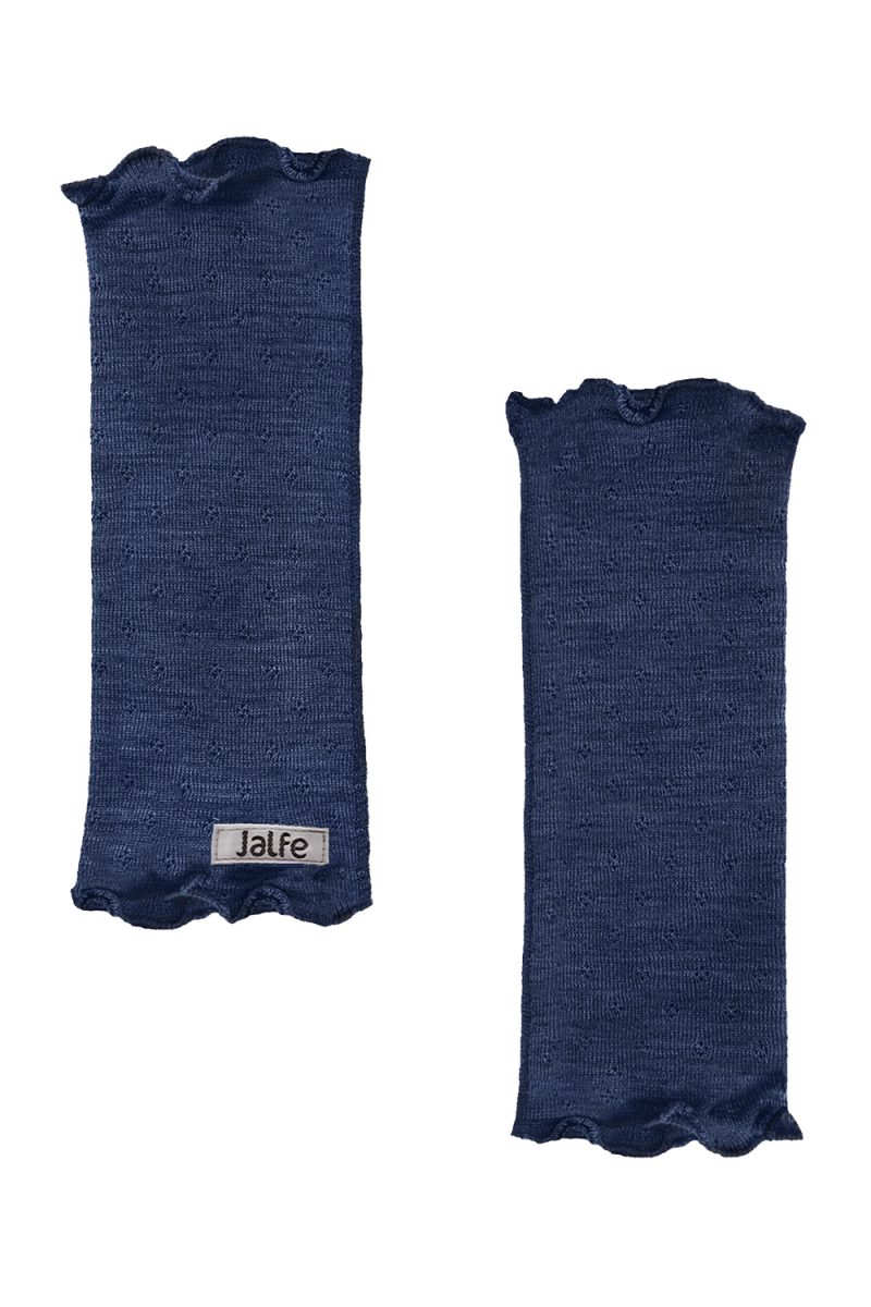 Handledsvärmare i merinoull, Jeansblå