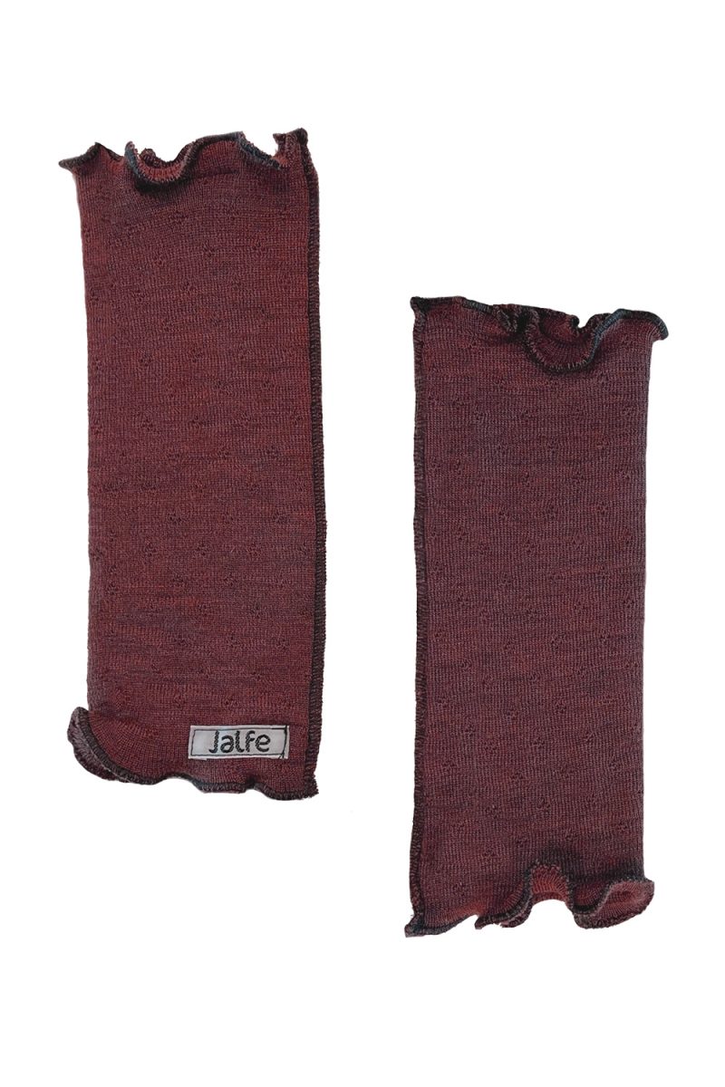 Handledsvärmare i merinoull, Plum