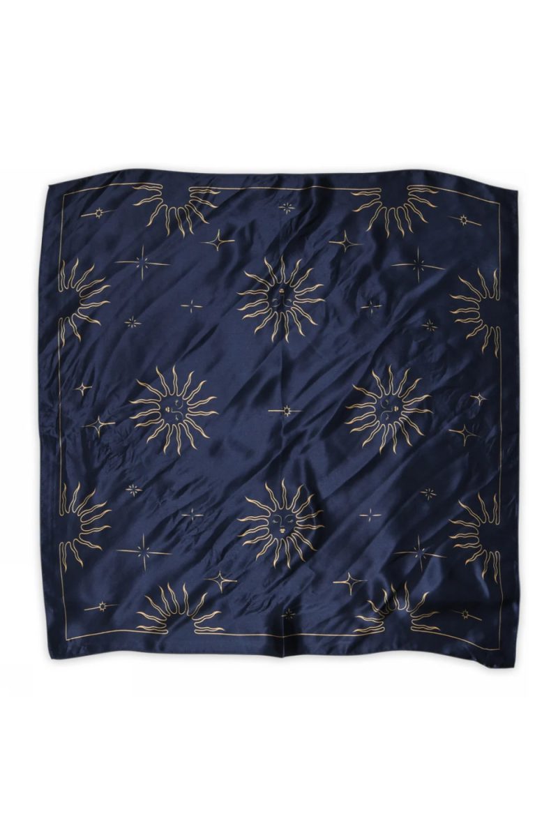 SOLAR Sidenscarf, Peacoat Blue