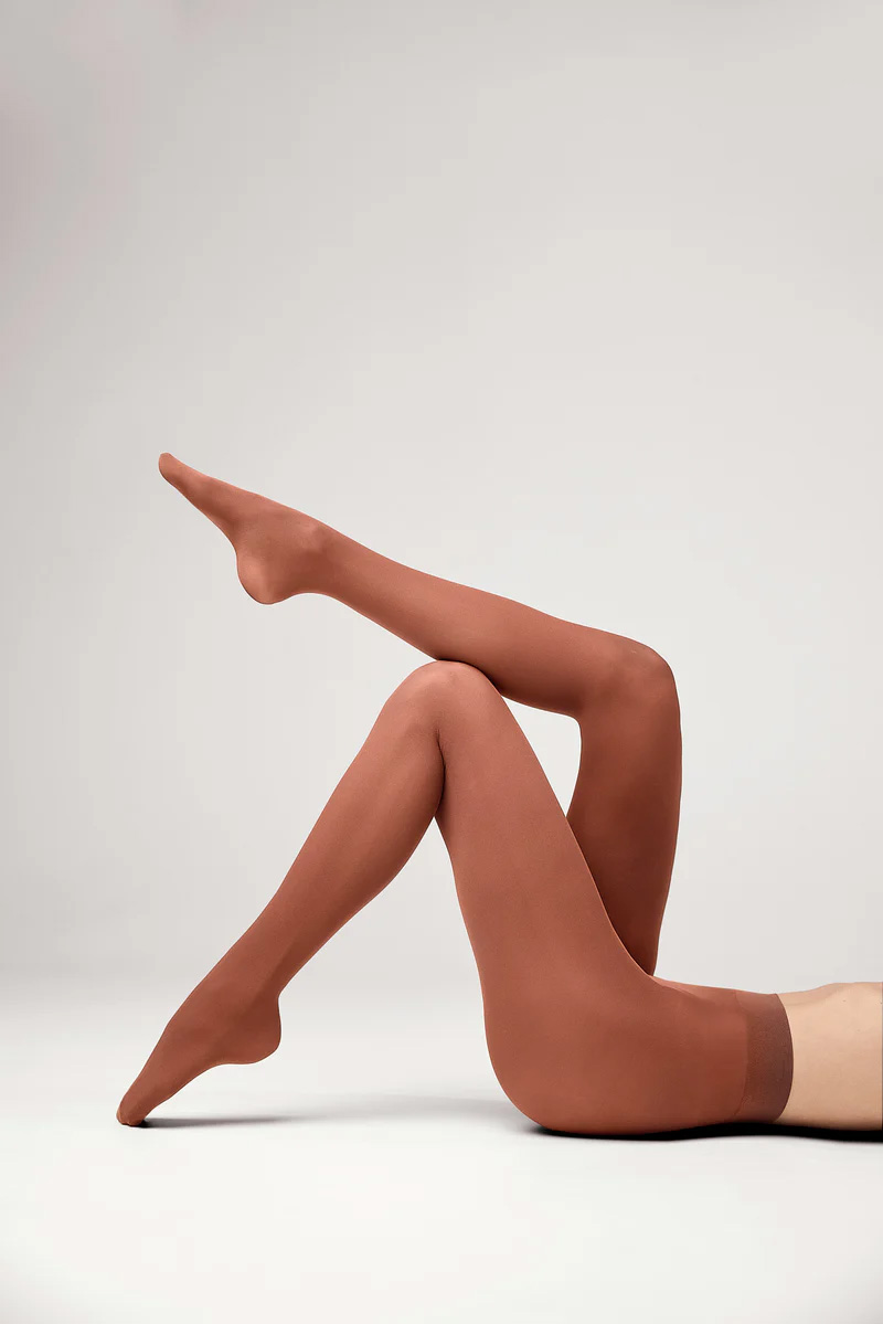 INGRID Strumpbyxa i återvunnen mikrofiber (60 den), Downtown Brown