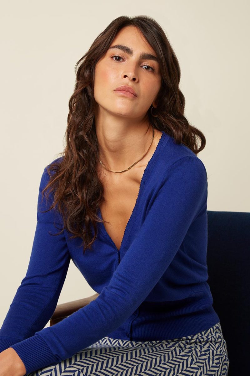 COCOON Kofta i bomull/modal/siden, Midnight